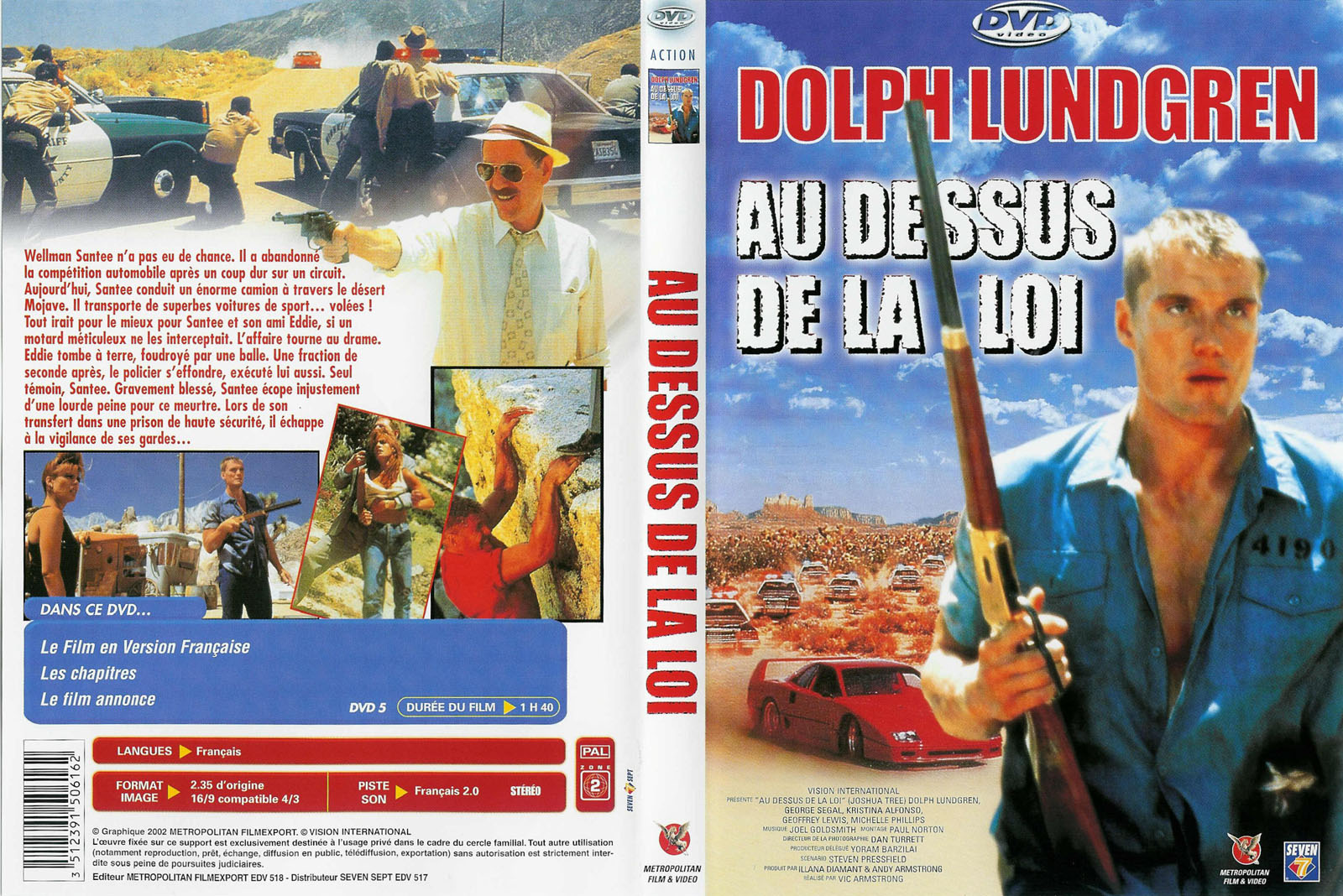 Jaquette DVD Au dessus des lois